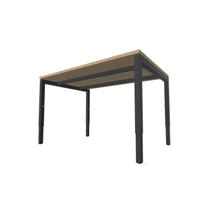 Nova H Schreibtisch Gestell Dunkelgrau - Tischplatte  Eichendekor gebleicht - 1200x800mm Ansich von unten - 6024320