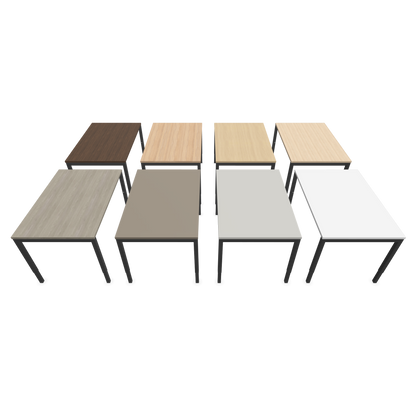 Nova H Schreibtisch Gestell Dunkelgrau - Tischplatte  Eichendekor gebleicht - 1200x800mm Farbpalette von seitlich von oben - 6024320