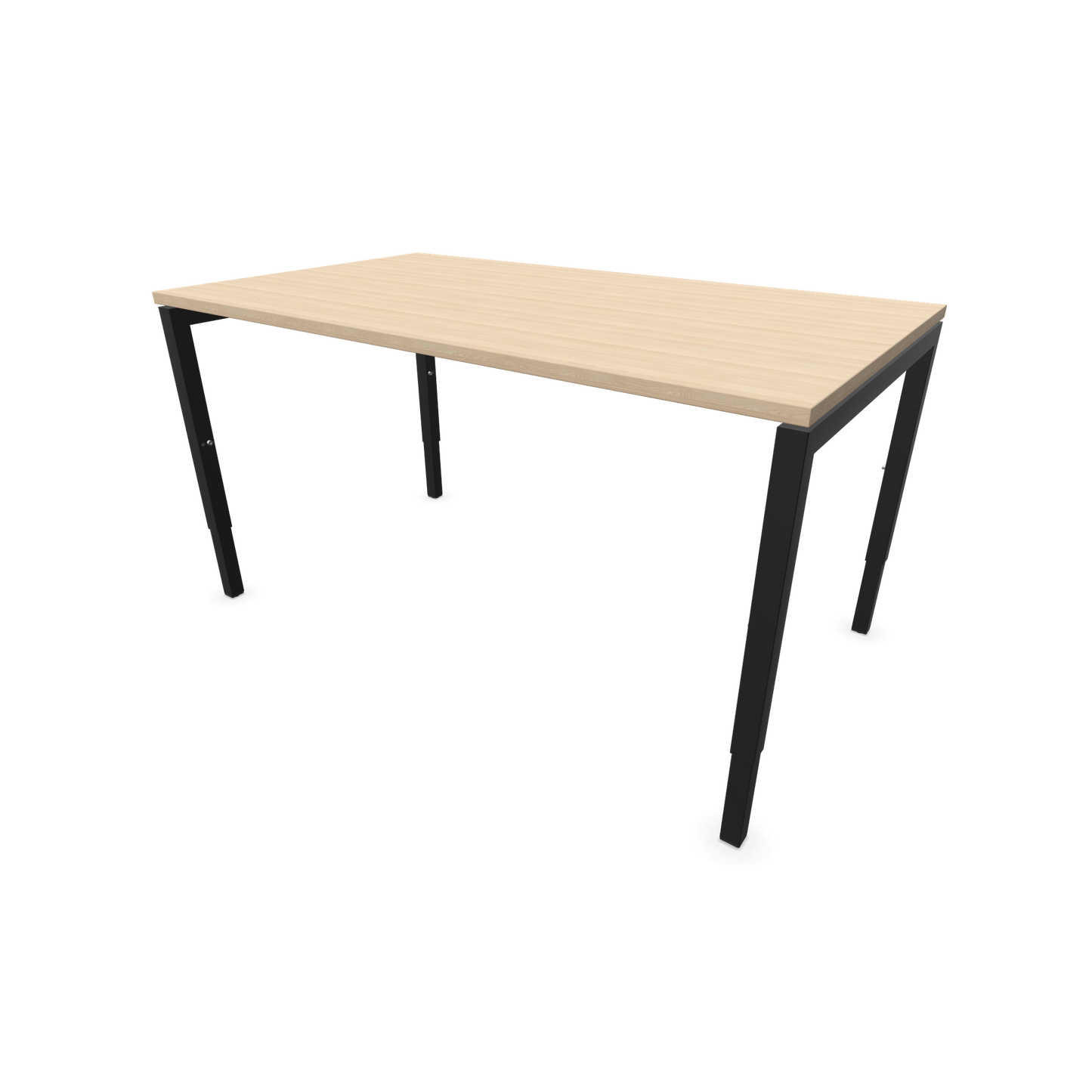 Narbutas Nova H Schreibtisch Gestell schwarz - Tischplatte Eschendekor sandbeige - 1400x800mm - 6024331