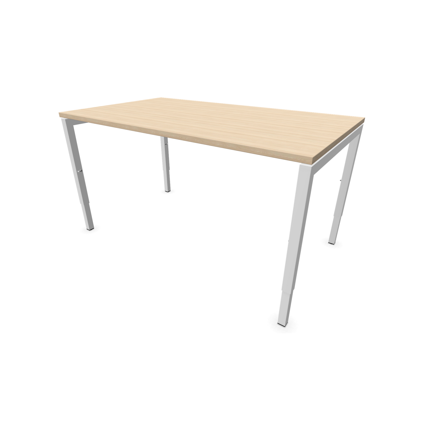 Narbutas Nova H Schreibtisch Gestell weiss - Tischplatte Eschendekor sandbeige - 1400x800mm - 6024340