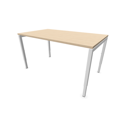 Narbutas Nova H Schreibtisch Gestell weiss - Tischplatte Eschendekor sandbeige - 1400x800mm - 6024340