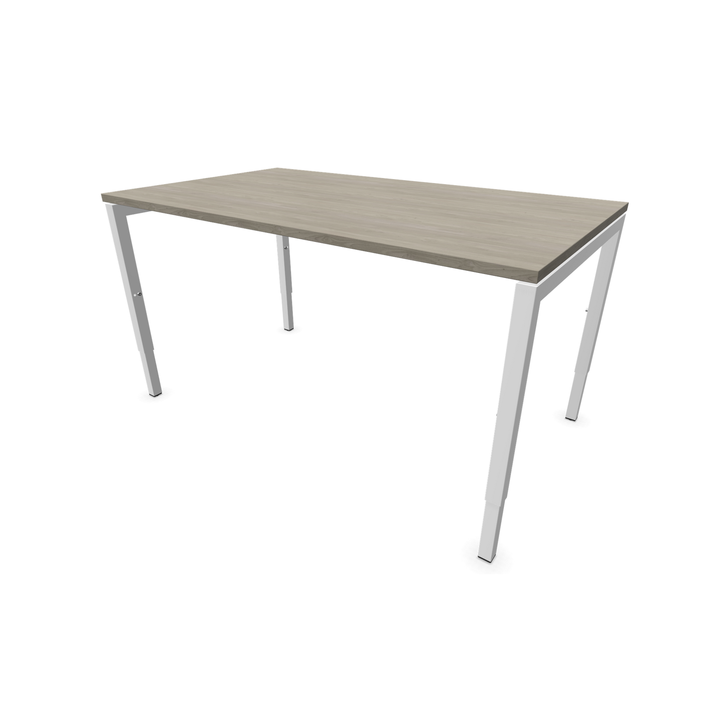 Narbutas Nova H Schreibtisch Gestell weiss - Tischplatte Holzdekor grau mit Struktur - 1400x800mm - 6024342