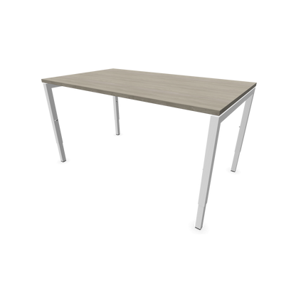 Narbutas Nova H Schreibtisch Gestell weiss - Tischplatte Holzdekor grau mit Struktur - 1400x800mm - 6024342