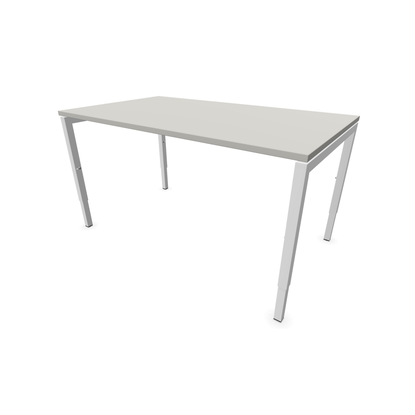 Narbutas Nova H Schreibtisch Gestell weiss - Tischplatte Perlgrau - 1400x800mm - 6024346