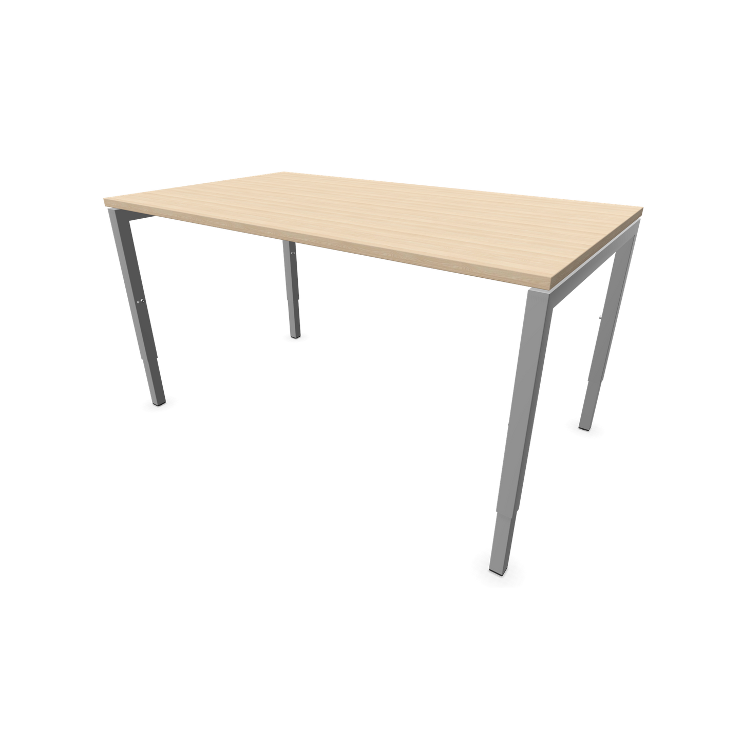 Narbutas Nova H Schreibtisch Gestell silbergrau - Tischplatte Eschendekor sandbeige - 1400x800mm - 6024349