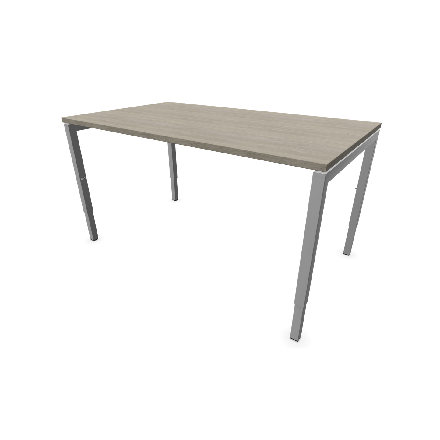 Narbutas Nova H Schreibtisch Gestell silbergrau - Tischplatte Holzdekor grau mit Struktur - 1400x800mm - 6024351