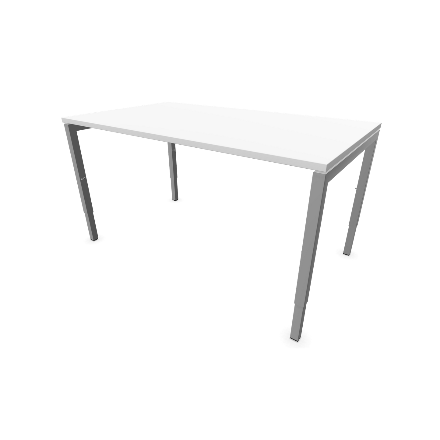 Narbutas Nova H Schreibtisch Gestell silbergrau - Tischplatte Weiss - 1400x800mm - 6024352