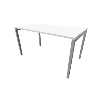 Narbutas Nova H Schreibtisch Gestell silbergrau - Tischplatte Weiss - 1400x800mm - 6024352