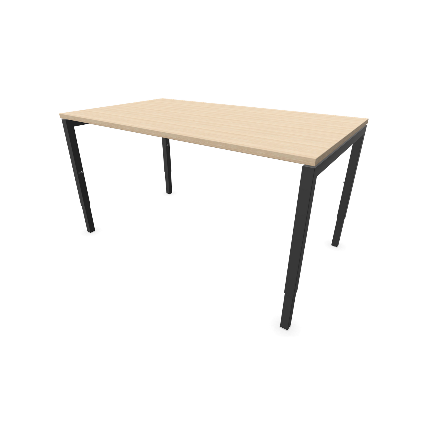 Narbutas Nova H Schreibtisch Gestell Dunkelgrau - Tischplatte Eschendekor sandbeige - 1400x800mm - 6024358