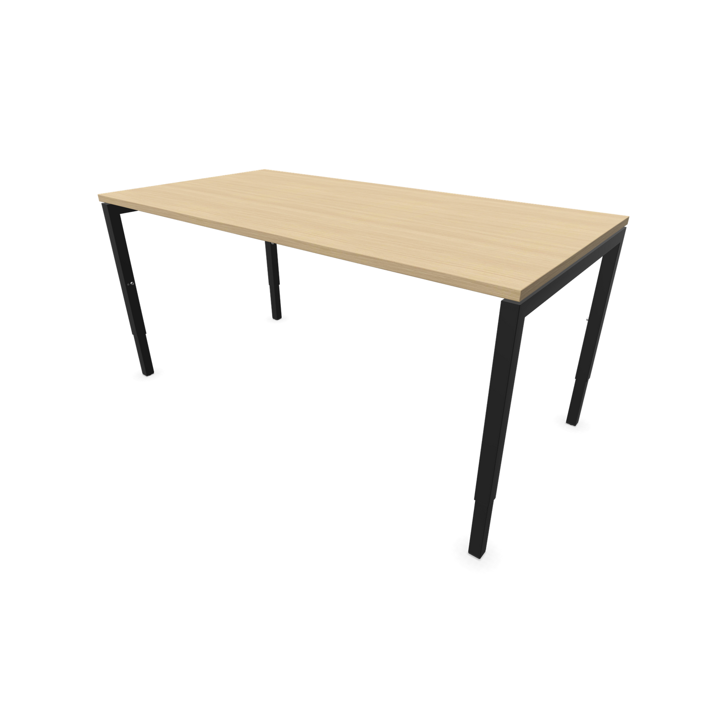 Narbutas Nova H Schreibtisch Gestell schwarz - Tischplatte  Eichendekor gebleicht - 1600x800mm - 6024365