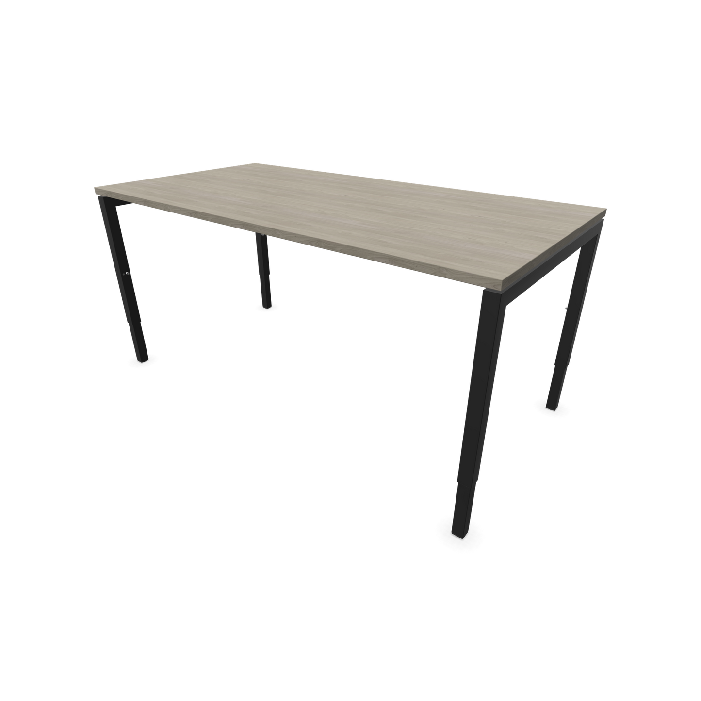 Narbutas Nova H Schreibtisch Gestell schwarz - Tischplatte Holzdekor grau mit Struktur - 1600x800mm - 6024369