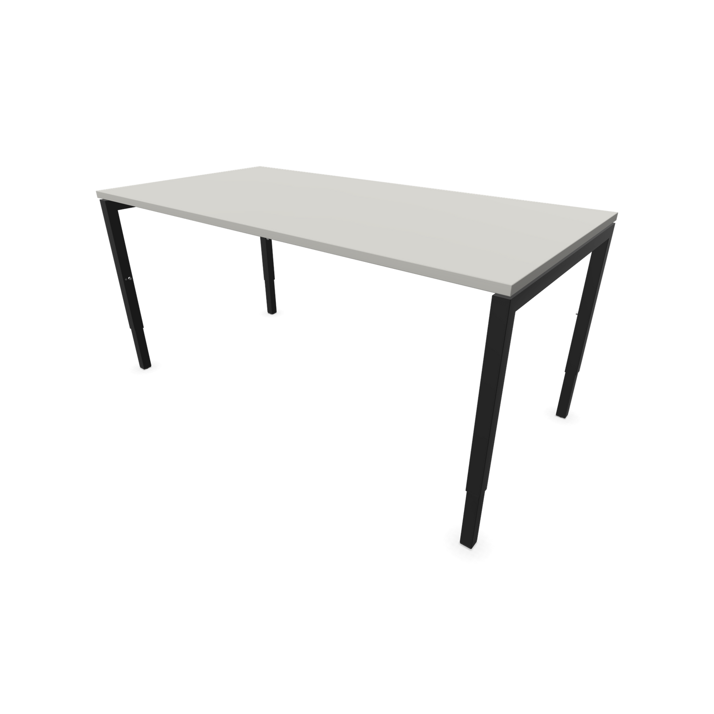 Narbutas Nova H Schreibtisch Gestell schwarz - Tischplatte Perlgrau - 1600x800mm - 6024373