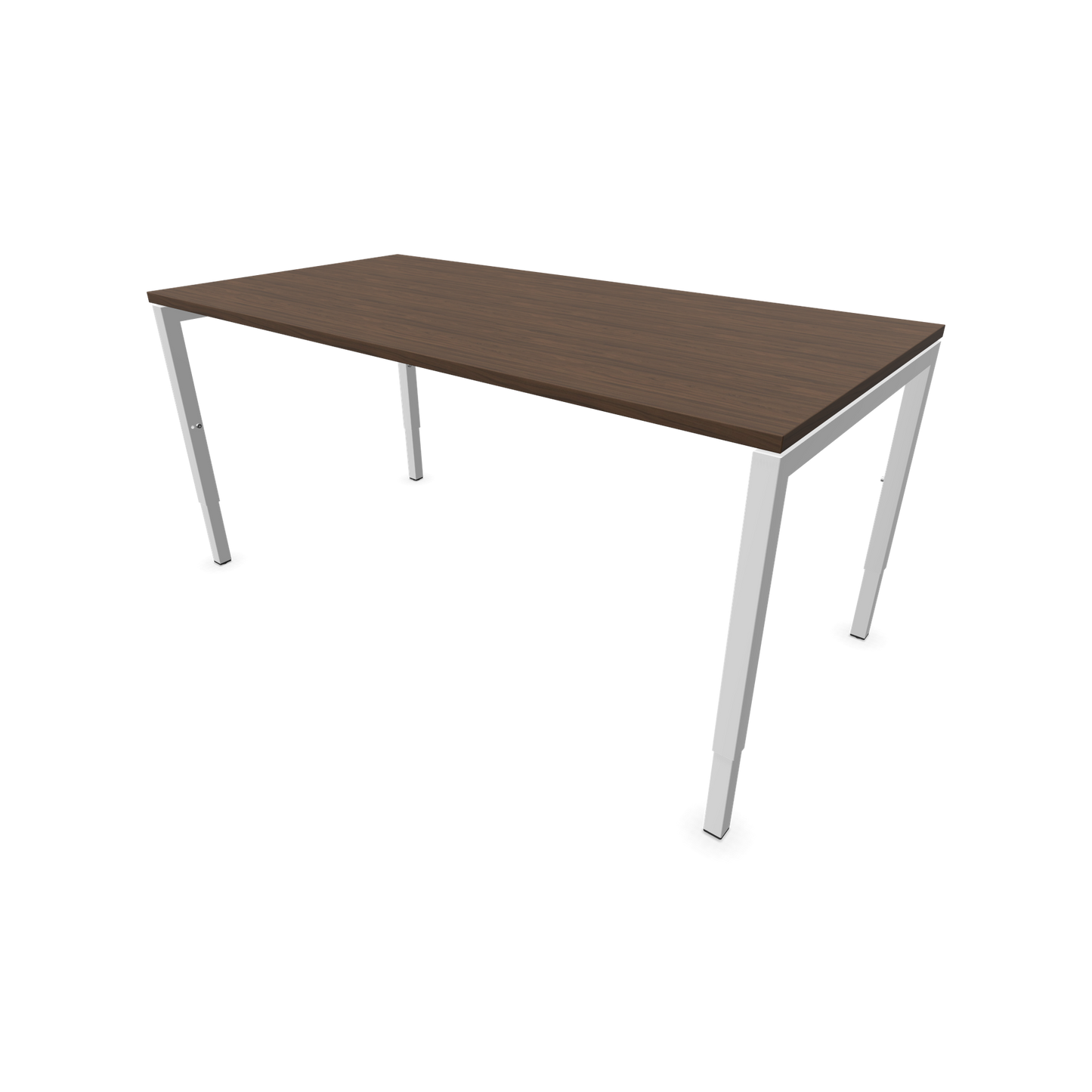 Narbutas Nova H Schreibtisch Gestell weiss - Tischplatte Walnussdekor Dunkel - 1600x800mm - 6024377