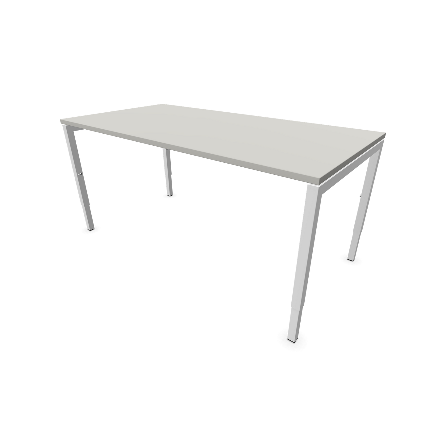 Narbutas Nova H Schreibtisch Gestell weiss - Tischplatte Perlgrau - 1600x800mm - 6024382