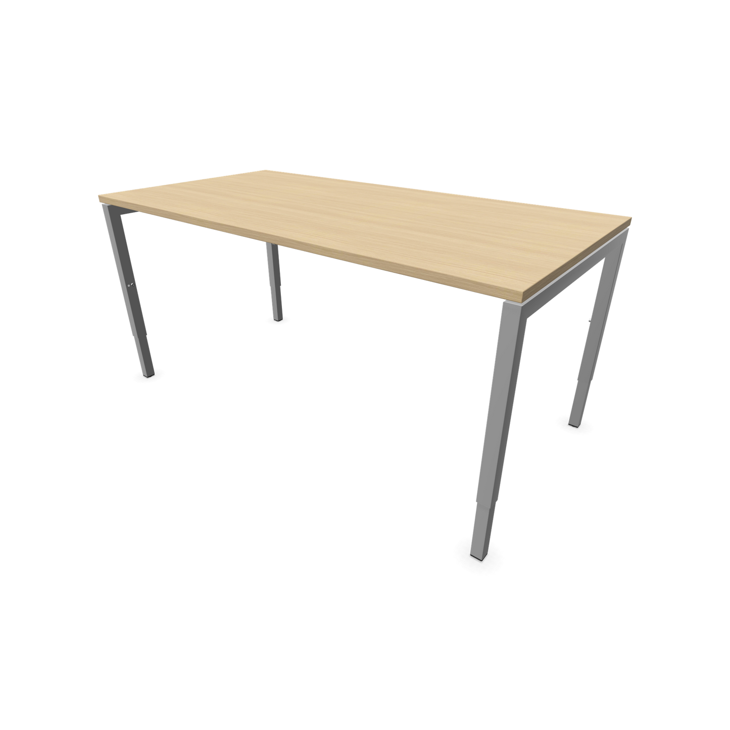 Narbutas Nova H Schreibtisch Gestell silbergrau - Tischplatte  Eichendekor gebleicht - 1600x800mm - 6024383