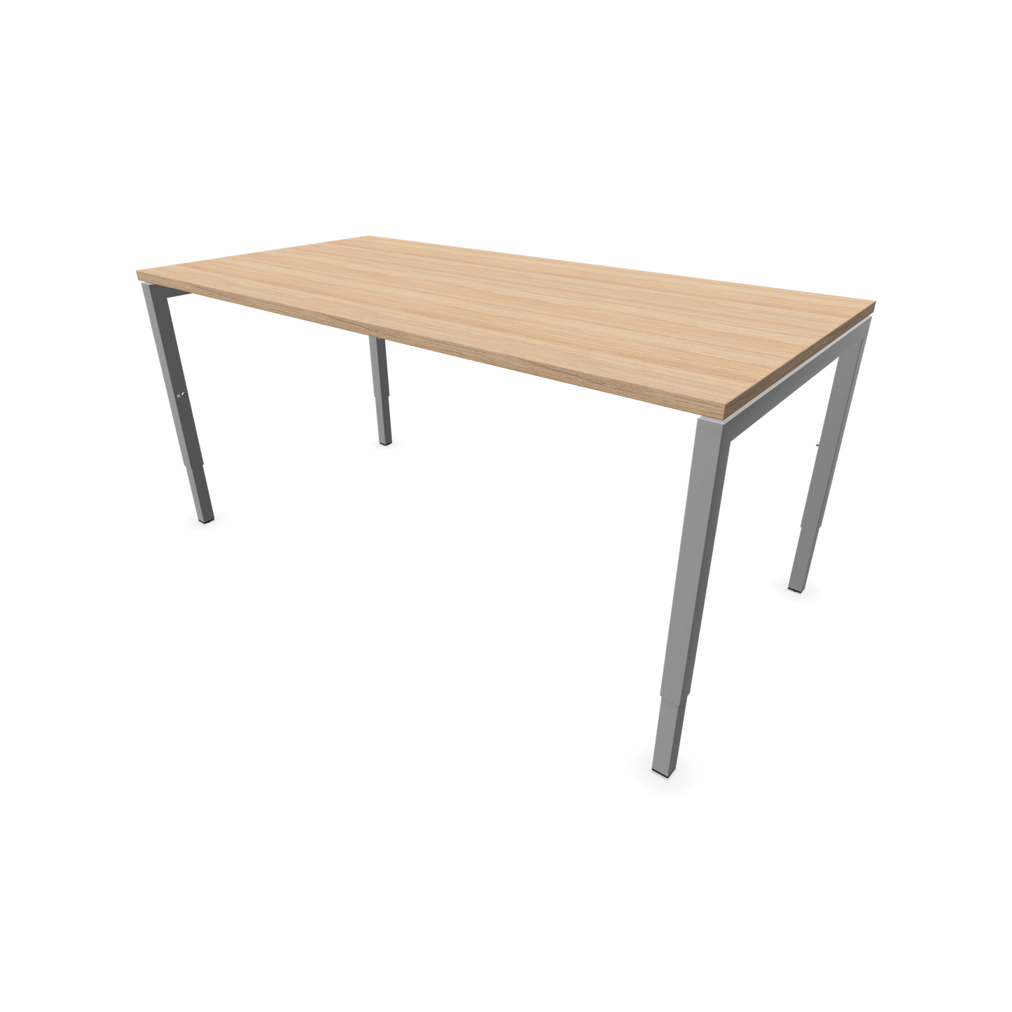Narbutas Nova H Schreibtisch Gestell silbergrau - Tischplatte Bernsteineichendekor - 1600x800mm - 6024384