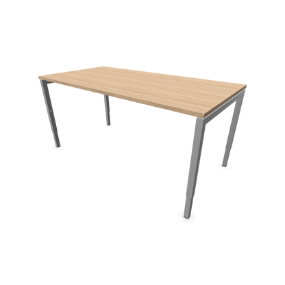 Narbutas Nova H Schreibtisch Gestell silbergrau - Tischplatte Bernsteineichendekor - 1600x800mm - 6024384