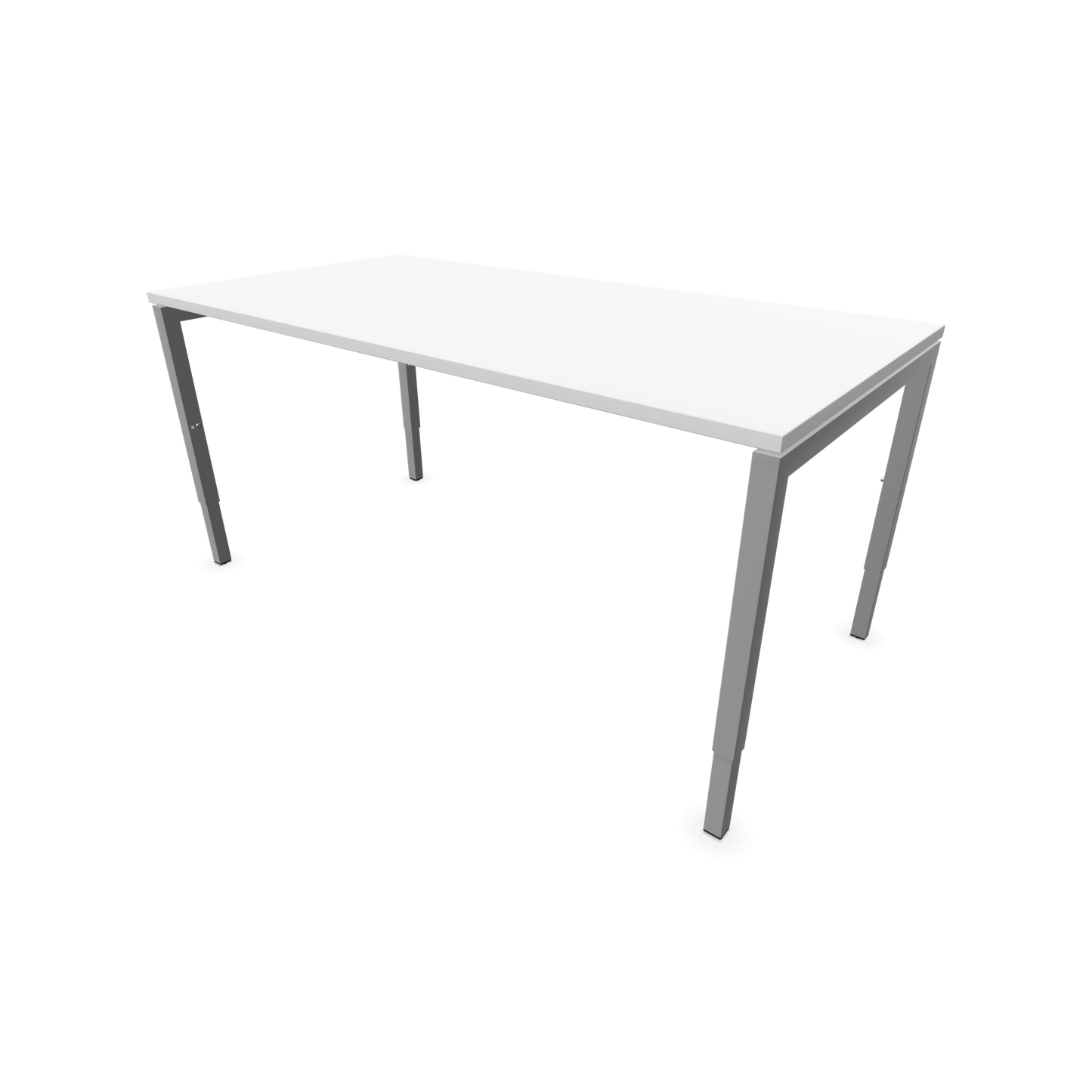 Narbutas Nova H Schreibtisch Gestell silbergrau - Tischplatte Weiss - 1600x800mm - 6024388
