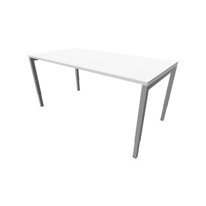 Narbutas Nova H Schreibtisch Gestell silbergrau - Tischplatte Weiss - 1600x800mm - 6024388