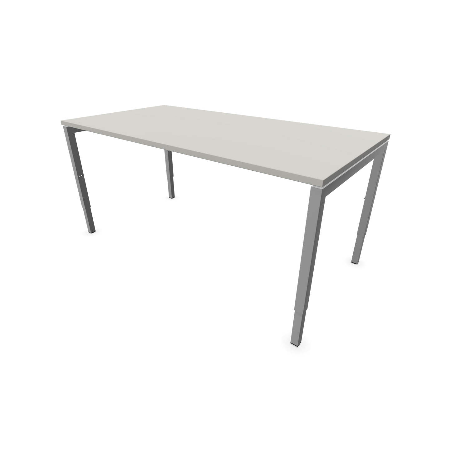 Narbutas Nova H Schreibtisch Gestell silbergrau - Tischplatte Perlgrau - 1600x800mm - 6024391