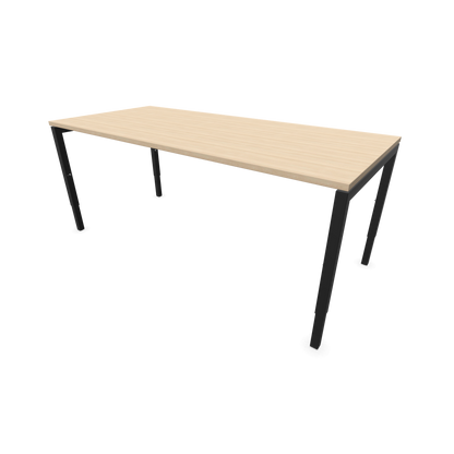 Narbutas Nova H Schreibtisch Gestell schwarz - Tischplatte Eschendekor sandbeige - 1800x800mm - 6024403