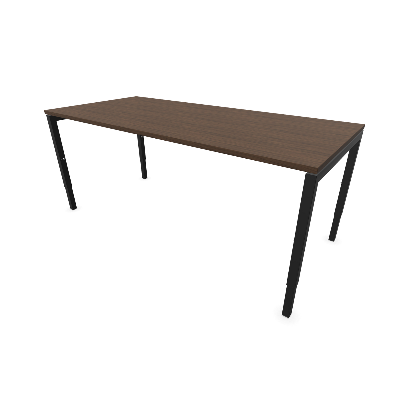 Narbutas Nova H Schreibtisch Gestell schwarz - Tischplatte Walnussdekor Dunkel - 1800x800mm - 6024405