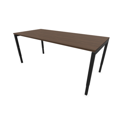 Narbutas Nova H Schreibtisch Gestell schwarz - Tischplatte Walnussdekor Dunkel - 1800x800mm - 6024405