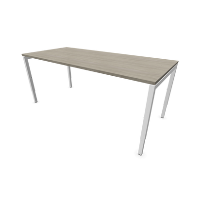 Narbutas Nova H Schreibtisch Gestell weiss - Tischplatte Holzdekor grau mit Struktur - 1800x800mm - 6024414