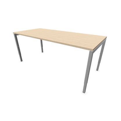 Narbutas Nova H Schreibtisch Gestell silbergrau - Tischplatte Eschendekor sandbeige - 1800x800mm - 6024421
