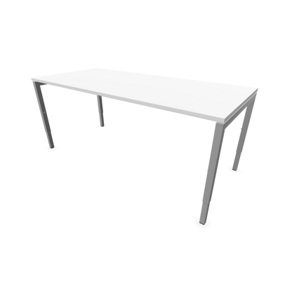 Narbutas Nova H Schreibtisch Gestell silbergrau - Tischplatte Weiss - 1800x800mm - 6024424