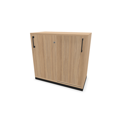 Narbutas Choice Schiebetürschrank 2-OH - 800mm - Bernsteineichendekor mit Griffen Schwarz