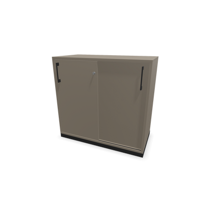 Narbutas Choice Schiebetürschrank 2-OH - 800mm - Cubanitgrau mit Griffen Schwarz