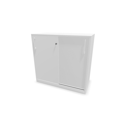 Narbutas Choice Schiebetürschrank 2-OH - 800mm - Weiss mit Griffen Weiss