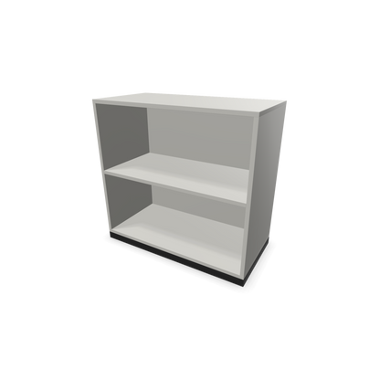 Narbutas Choice Regal 2-OH ohne Trennwand 800mm breit aus Perlgrau mit Sockel Schwarz - 6026128