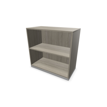 Narbutas Choice Regal 2-OH ohne Trennwand 800mm breit aus Holzdekor grau mit Sockel Silbergrau - 6026142