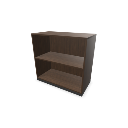 Narbutas Choice Regal 2-OH ohne Trennwand 800mm breit aus Nussbaumdekor dunkel mit Sockel Dunkelgrau - 6026150