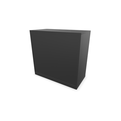 Narbutas Choice Regal 2-OH ohne Trennwand 800mm breit aus Dunkelgrau mit Sockel Dunkelgrau Ansicht von hinten - 6026153