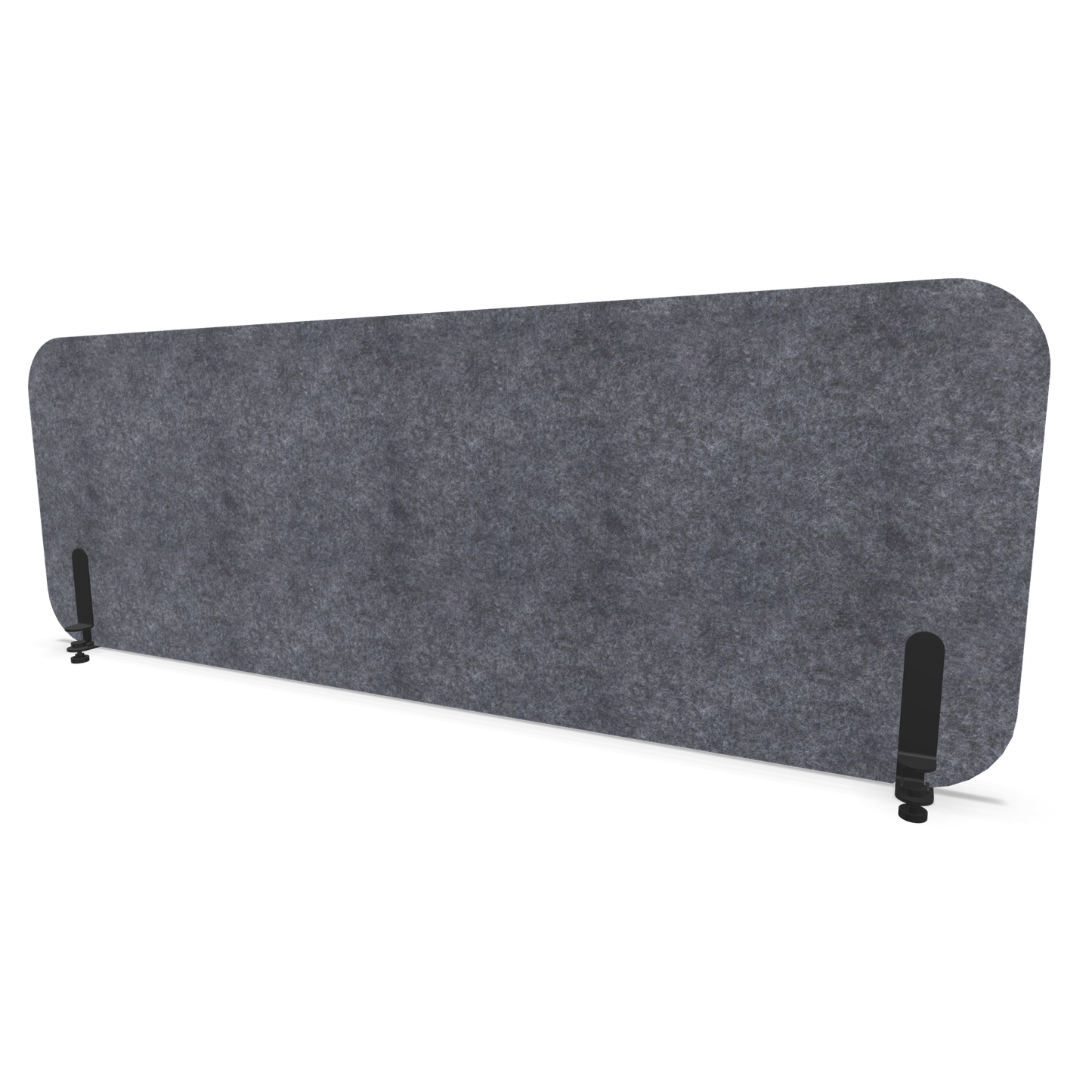 Narbutas Pet Round Tischtrennwand Grau - 1580x565 mit Halterung Schwarz - 6026156