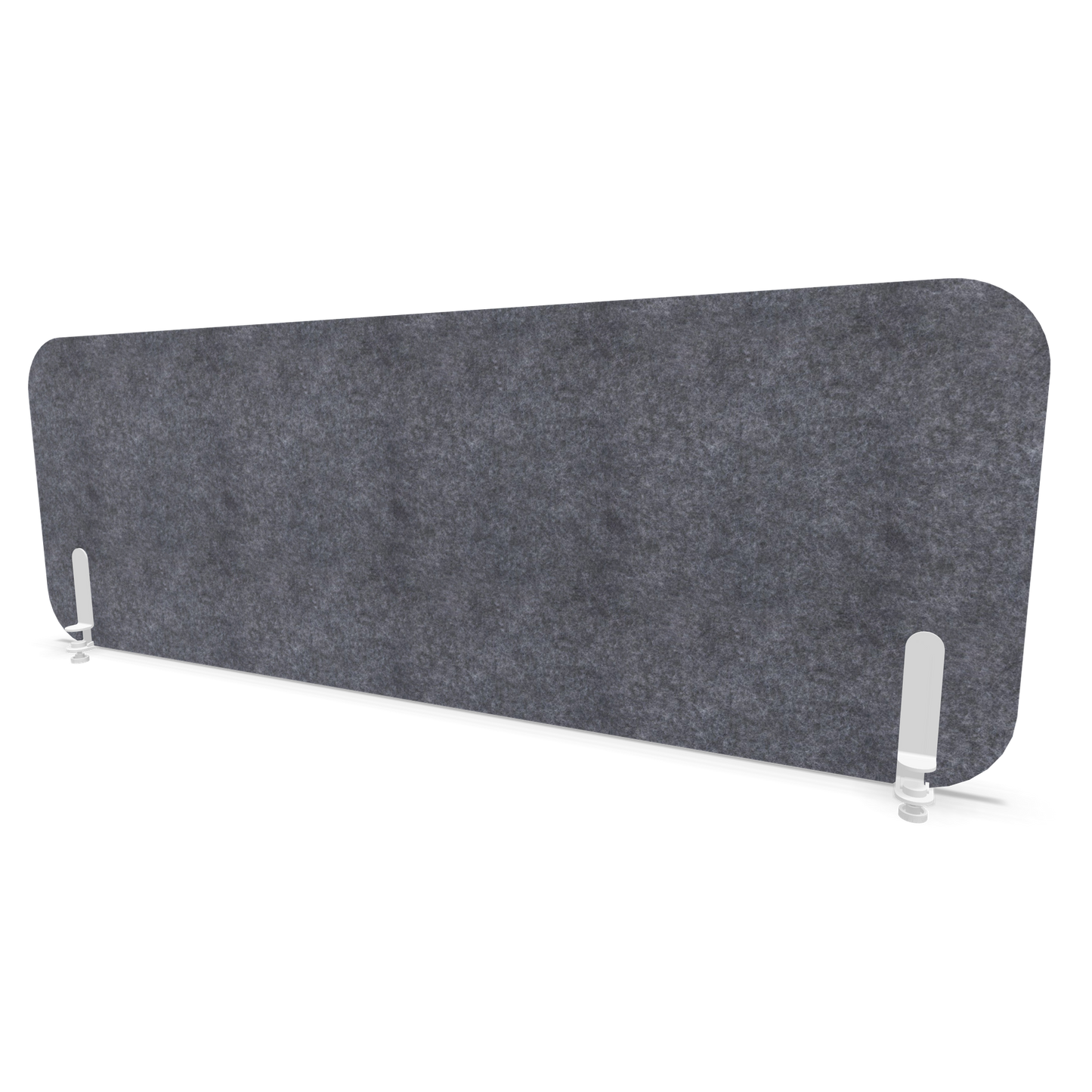 Narbutas Pet Round Tischtrennwand Grau - 1580x565 mit Halterung Weiss - 6026162