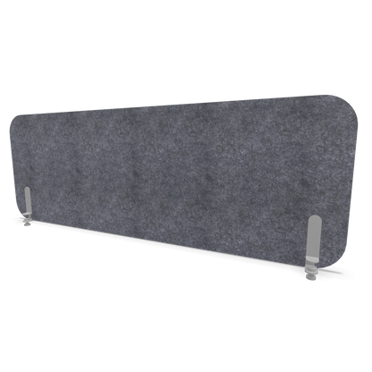 Narbutas Pet Round Tischtrennwand Grau - 1580x565 mit Halterung Silbegrau - 6026168