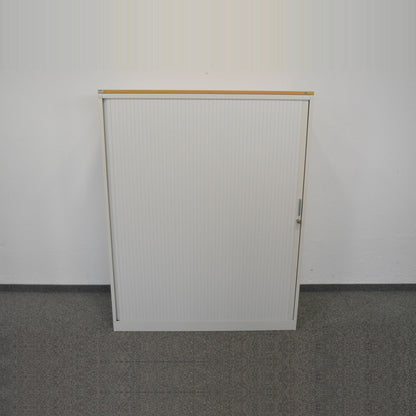 Lista Office Storage Lateralschrank Metall Weiss mit Holzdeckblatt - 6026396