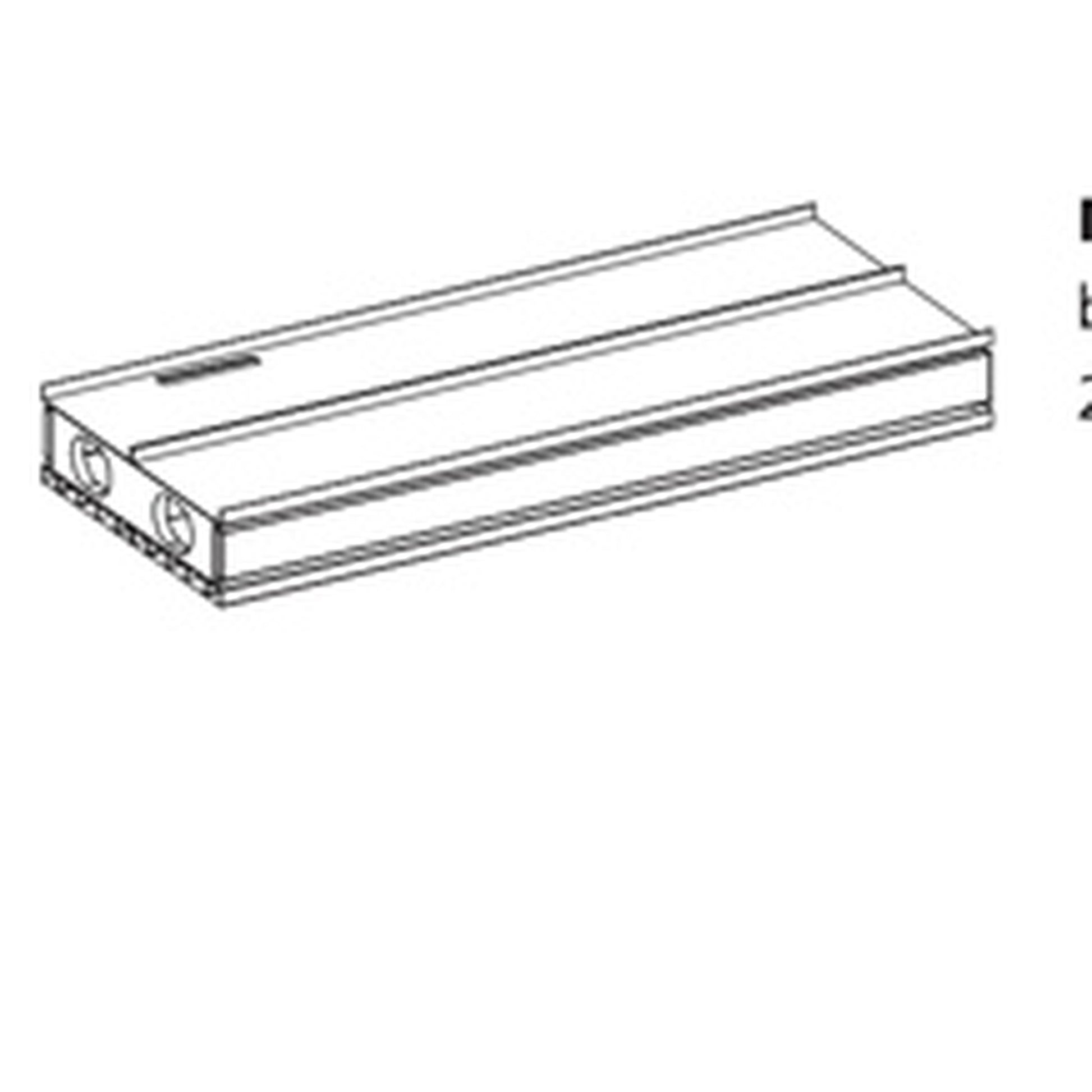Denz D3 Modul Medienkanal MDF Hellgrau 800 mm breit
