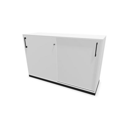Narbutas Choice Schiebetürschrank 2-OH - 1200mm - Weiss mit Griffen Schwarz - 6026936