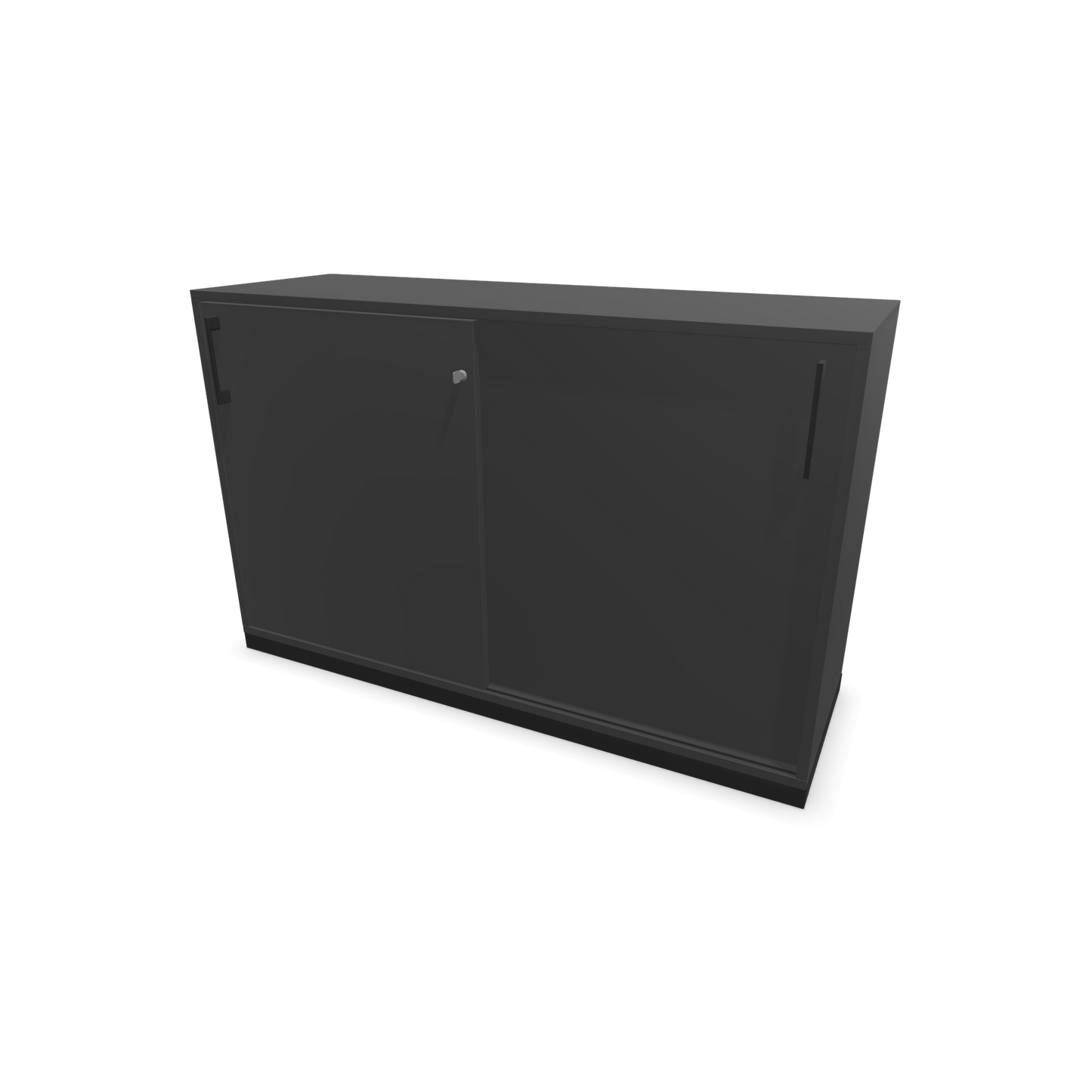 Narbutas Choice Schiebetürschrank 2-OH - 1200mm - Dunkelgrau mit Griffen Schwarz - 6026946
