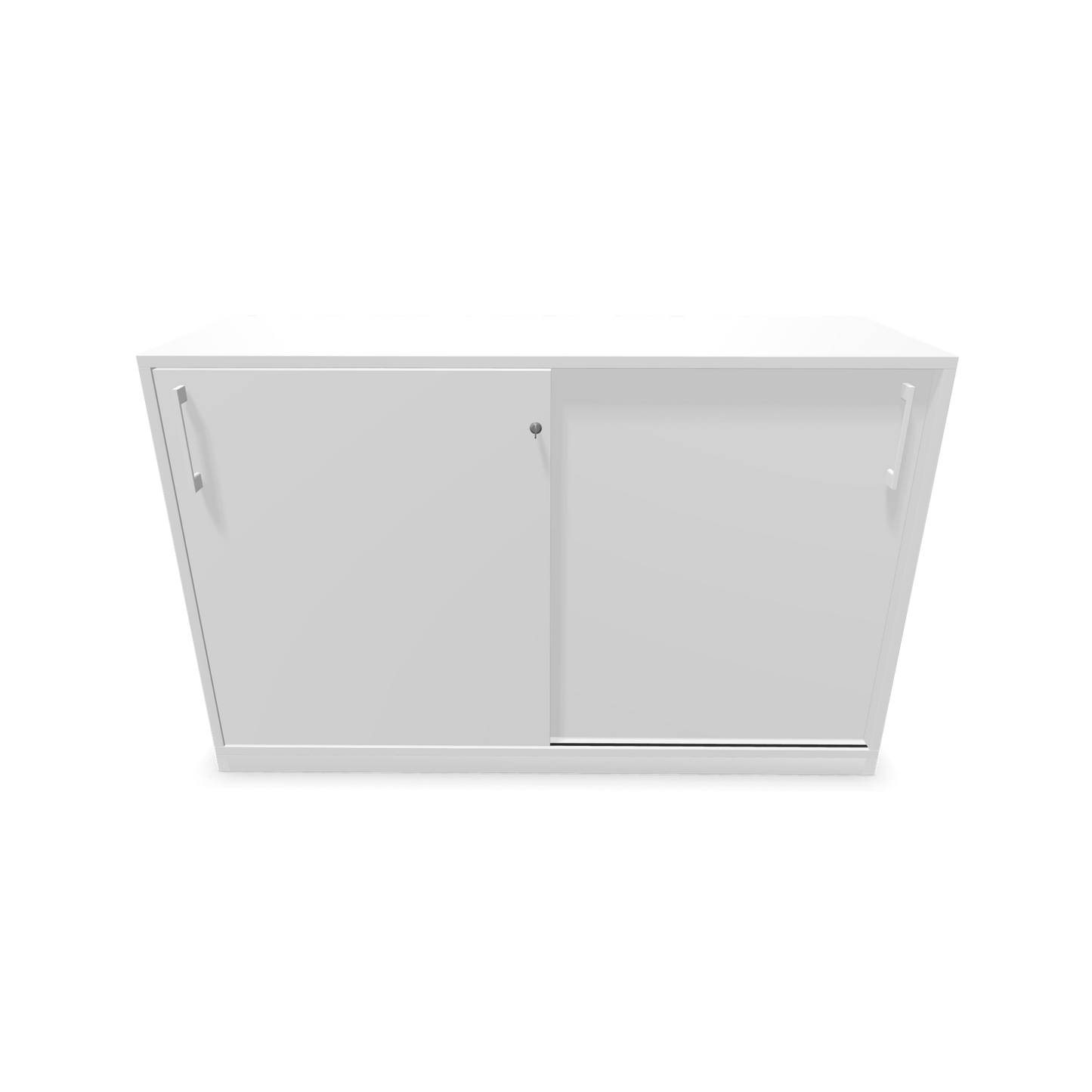 Narbutas Choice Schiebetürschrank 2-OH - 1200mm - Weiss mit Griffen Weiss Frontansicht - 6026997