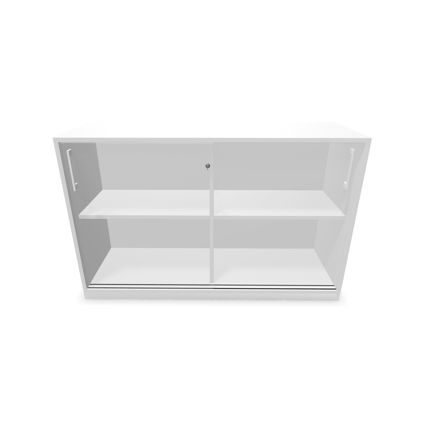 Narbutas Choice Schiebetürschrank 2-OH - 1200mm - Weiss mit Griffen Weiss Ansicht offen - 6026997