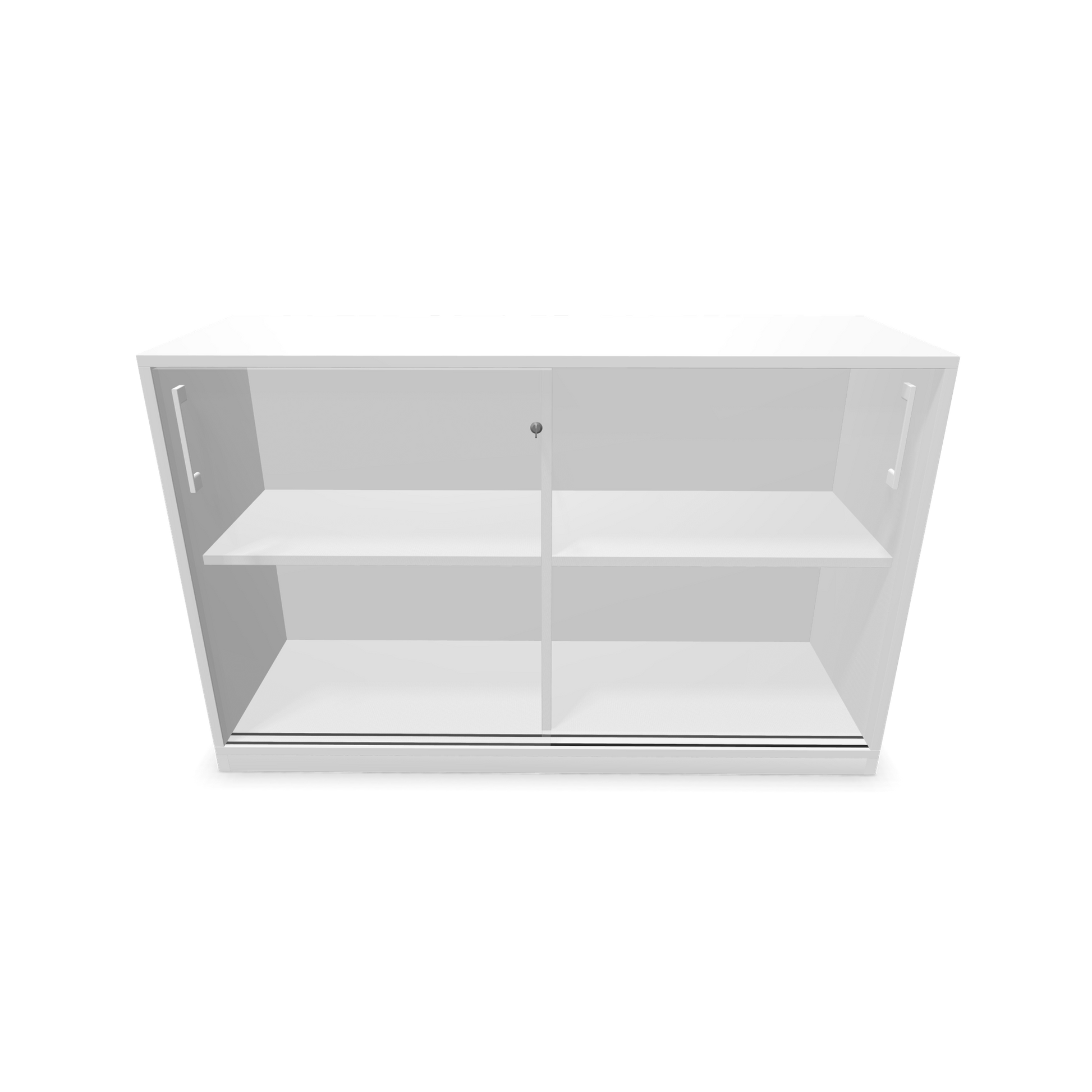 Narbutas Choice Schiebetürschrank 2-OH - 1200mm - Weiss mit Griffen Weiss Ansicht offen - 6026997