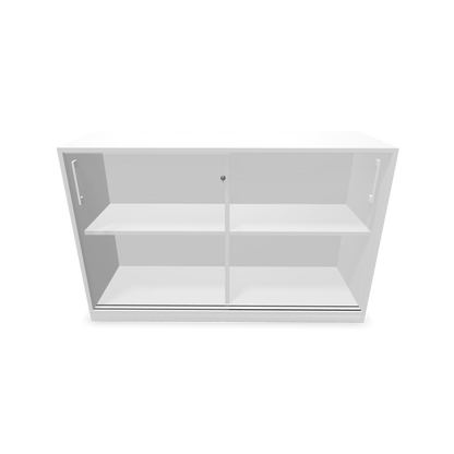 Narbutas Choice Schiebetürschrank 2-OH - 1200mm - Weiss mit Griffen Weiss Ansicht offen - 6026997