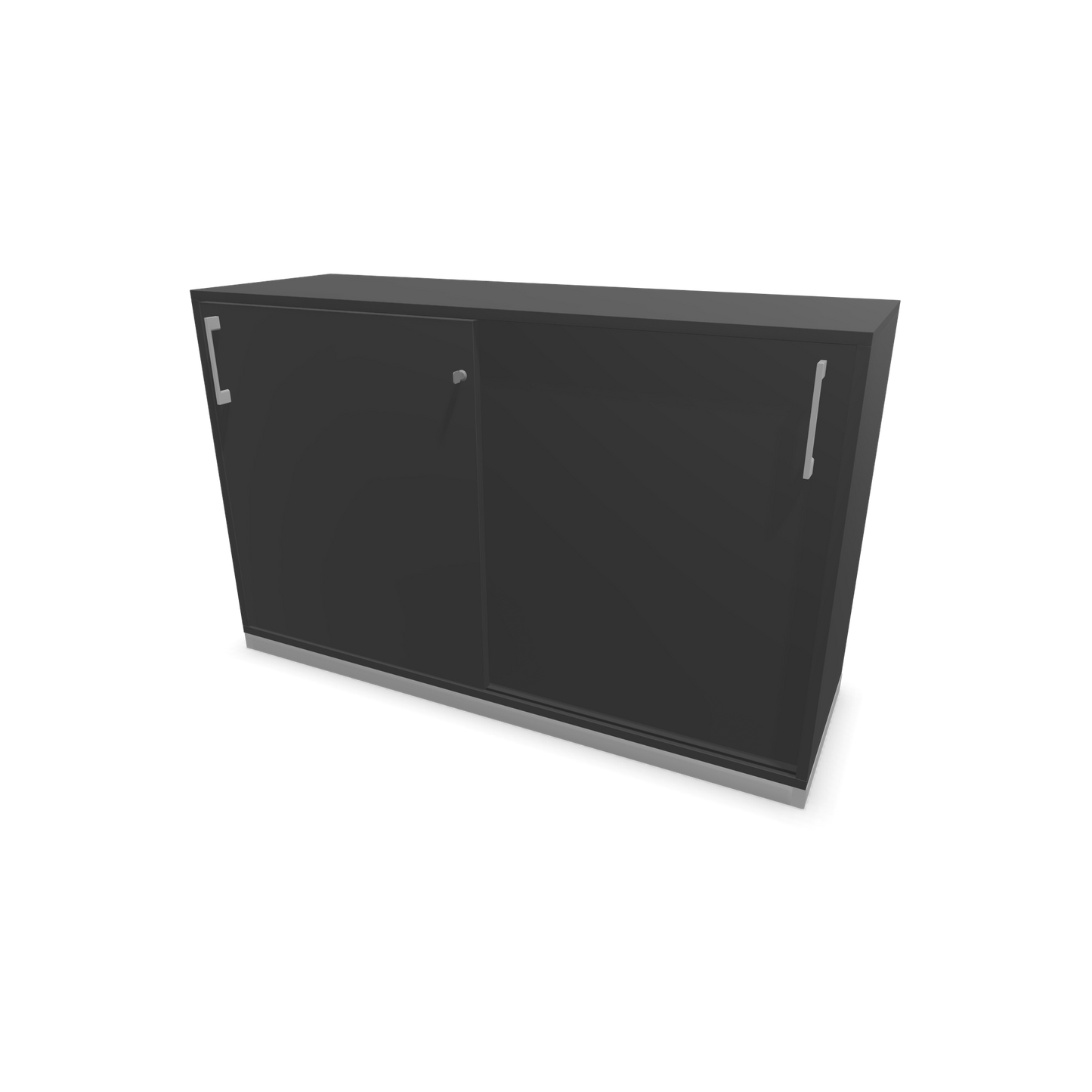 Narbutas Choice Schiebetürschrank 2-OH - 1200mm - Dunkelgrau mit Griffen Silbergrau - 6027068