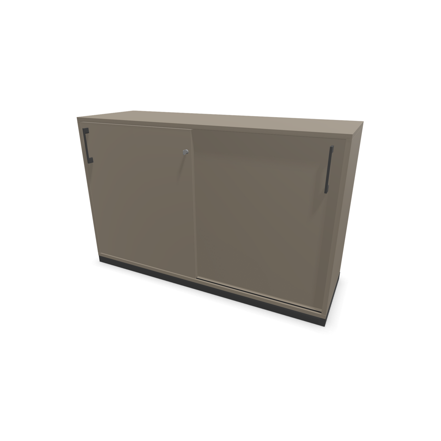 Narbutas Choice Schiebetürschrank 2-OH - 1200mm - Cubanitgrau mit Griffen Dunkelgrau - 6027140